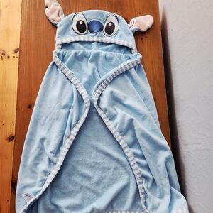 Disney Stitch Blue Hooded Bath Towel